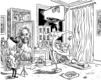 Artist and model